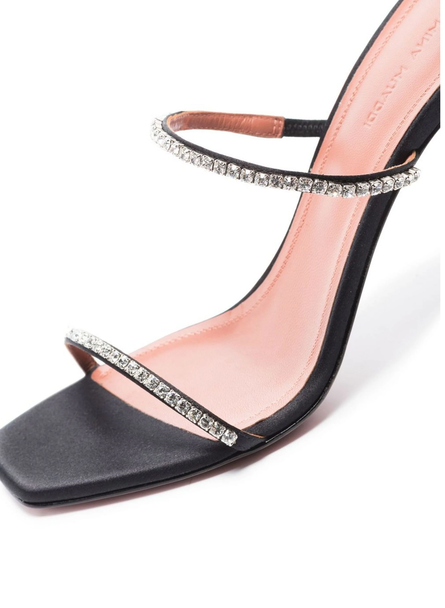 Women's Summer Hourglass-shaped Heel Gilda Crystal-Embellished Metallic-leather Heeled Sandals