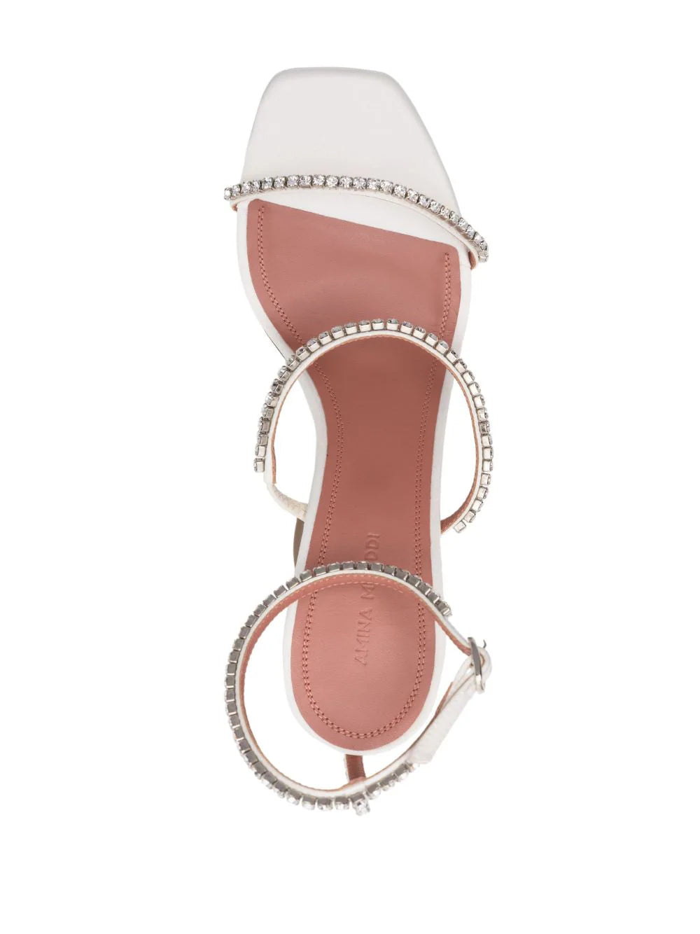 Women's Summer Hourglass-shaped Heel Gilda Crystal-Embellished Metallic-leather Heeled Sandals