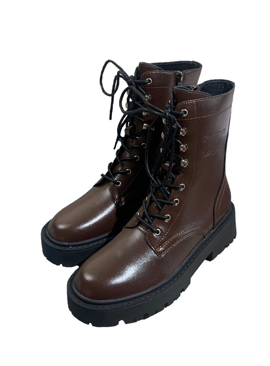 Women's TRIOMPHE RANGERS MID LACE-UP BOOT in SHINY BULL