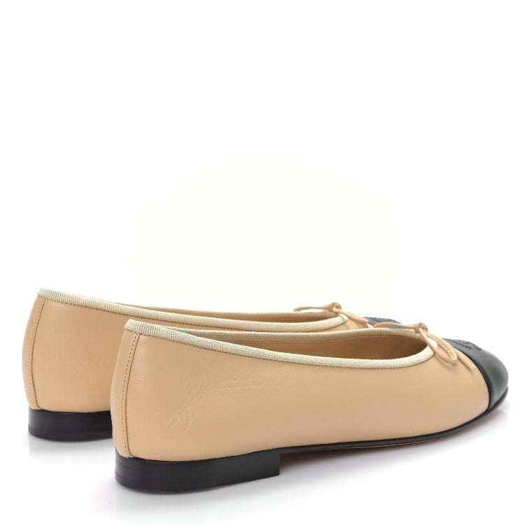 Women's Lambskin Cap Tow CC Ballerina Flats