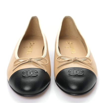 Women's Lambskin Cap Tow CC Ballerina Flats