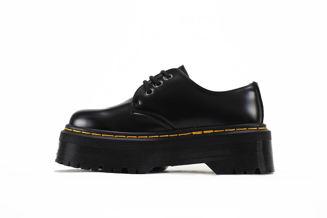 Women and Men's DM 1461 Quad Polished Smooth Leather Shoes