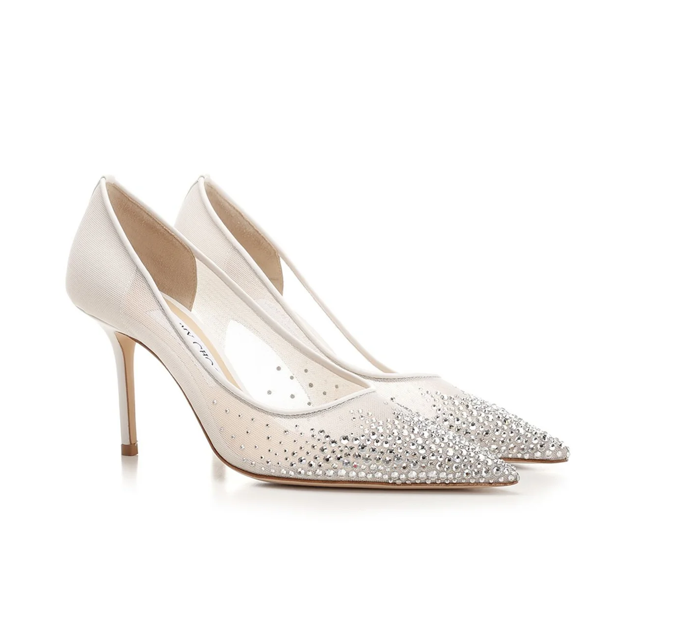 Women's Spring Summer Heels Love 85 Crystal-Embellished Mesh Pumps