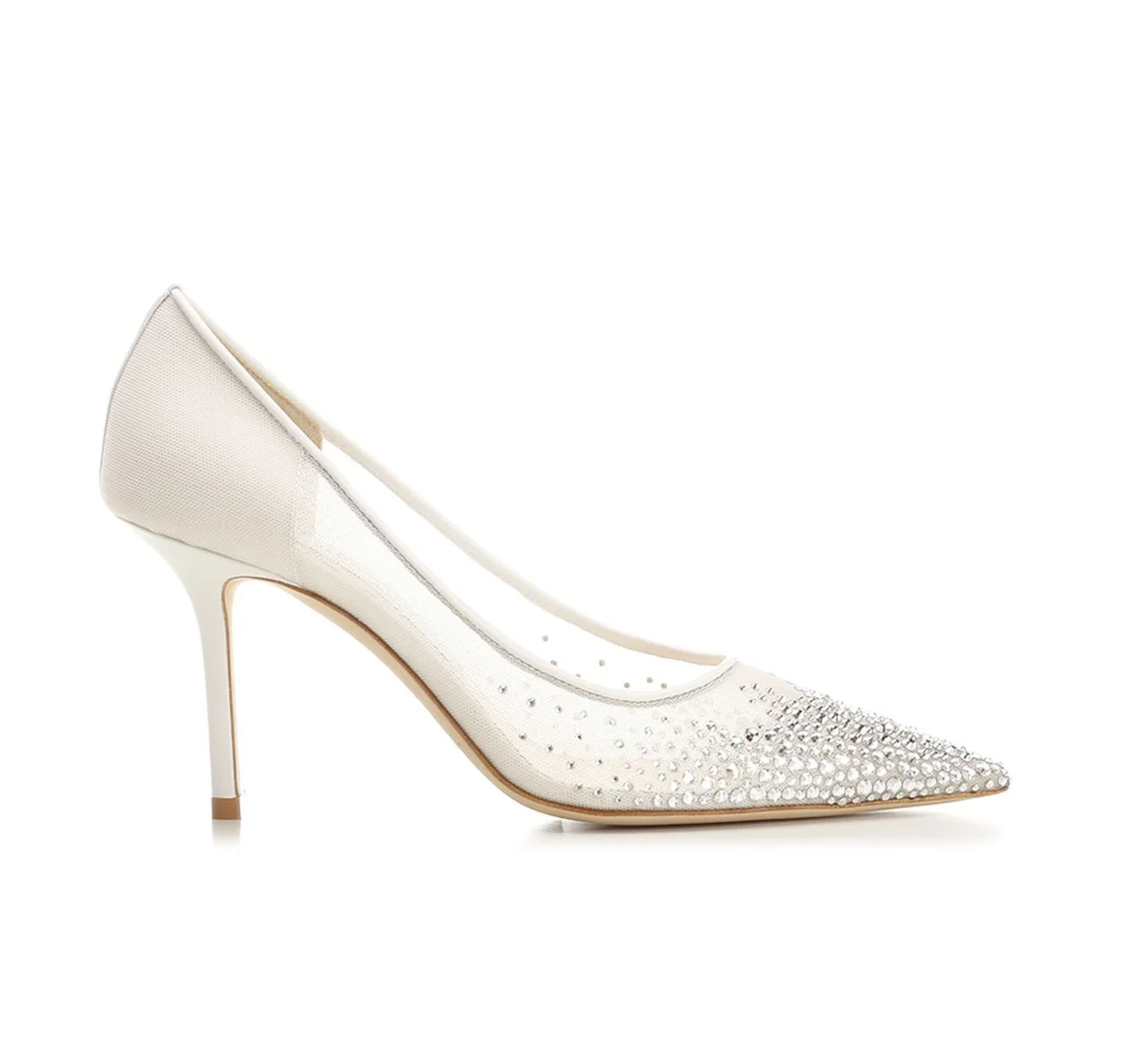 Women's Spring Summer Heels Love 85 Crystal-Embellished Mesh Pumps