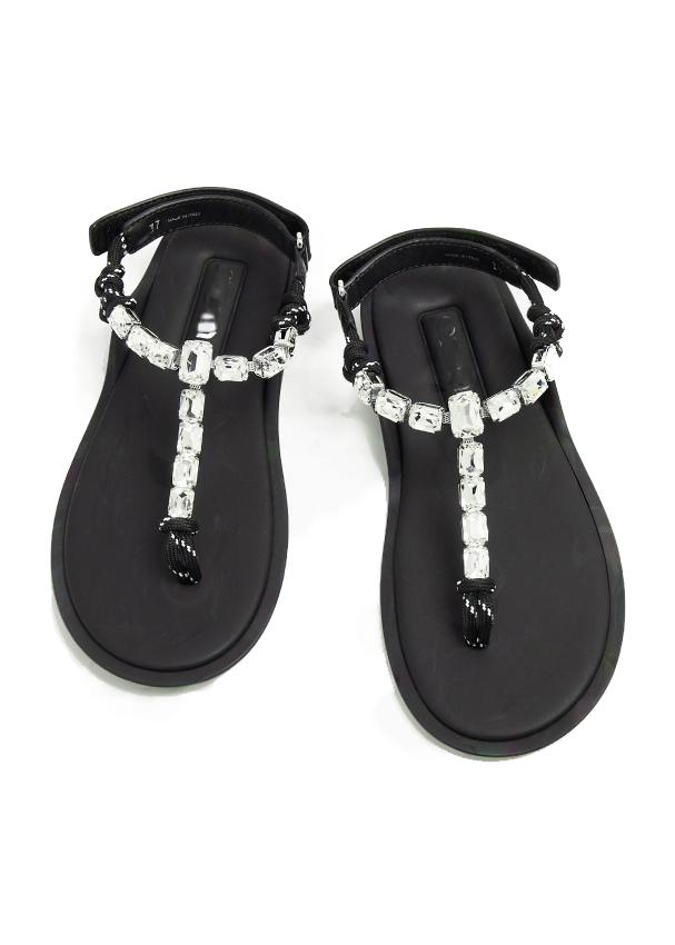 Women's Cotton Cord Thong Flat Sandals