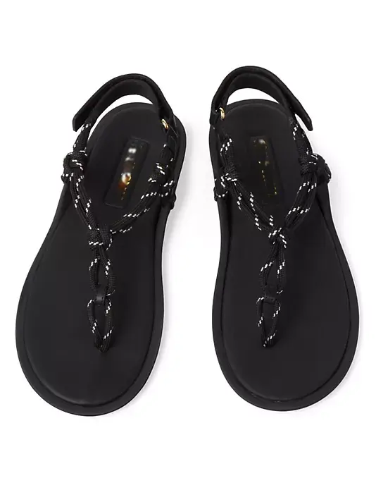 Women's Summer T-Strap Rope Flat Sandals