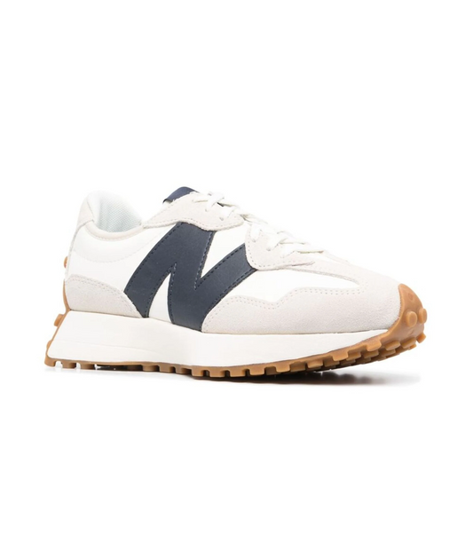 Men's and Women's NB x Casablanca 327 Perforated Leather and Suede Trainers