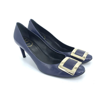 Women's Trompette Metal Buckle Pumps in Patent Leather 2.8inch Highheels