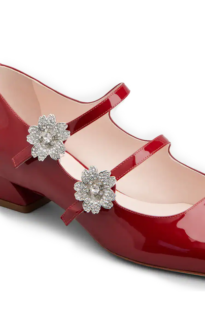 Women's Bouquet Strass Babies Ballerinas in Patent Leather