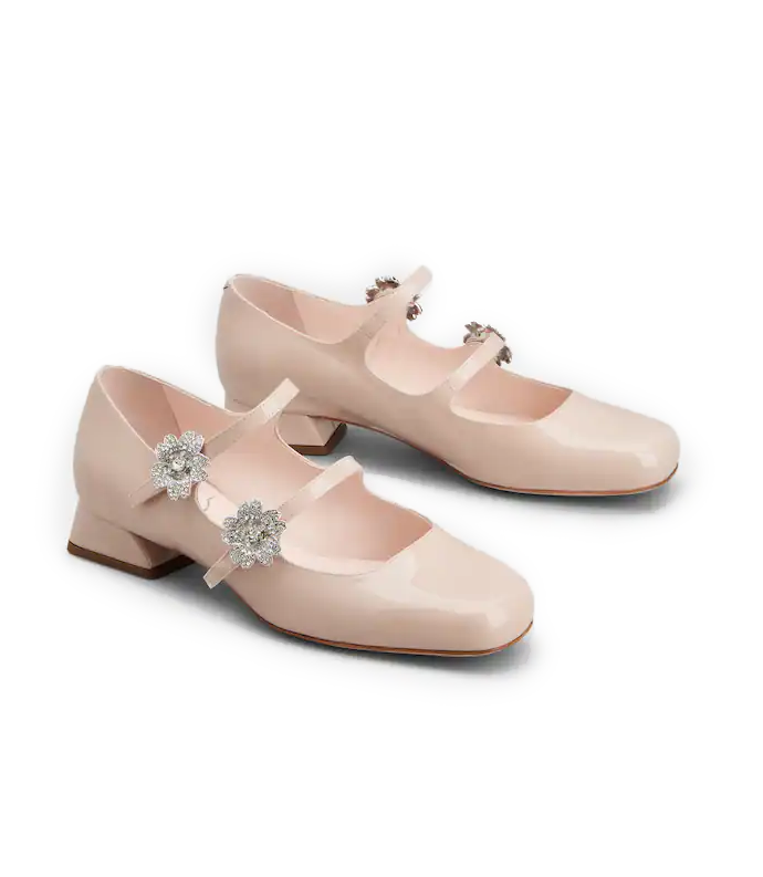 Women's Bouquet Strass Babies Ballerinas in Patent Leather