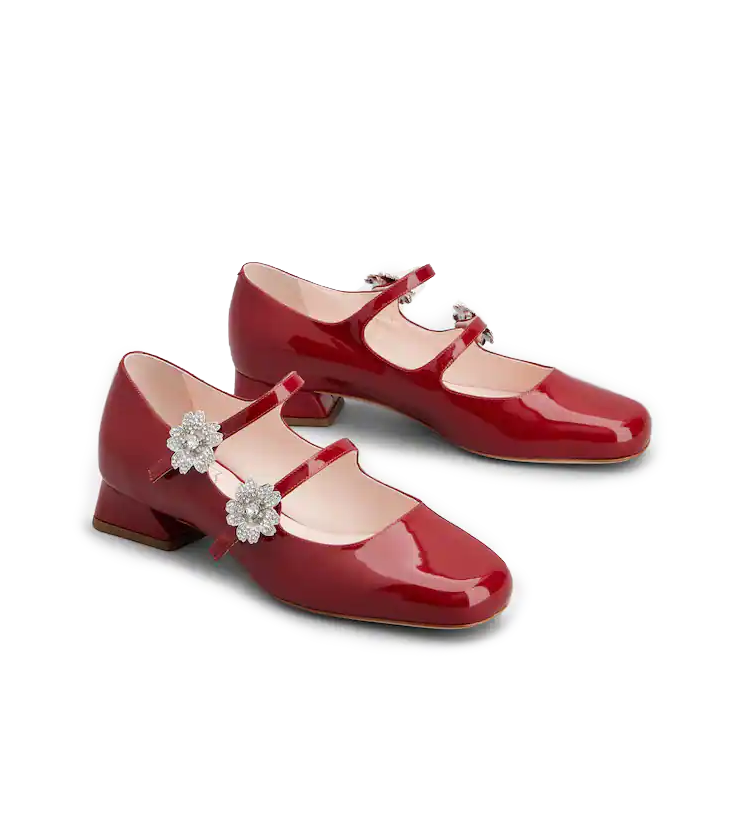 Women's Bouquet Strass Babies Ballerinas in Patent Leather