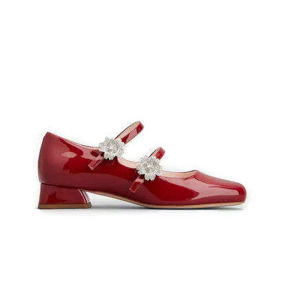 Women's Bouquet Strass Babies Ballerinas in Patent Leather