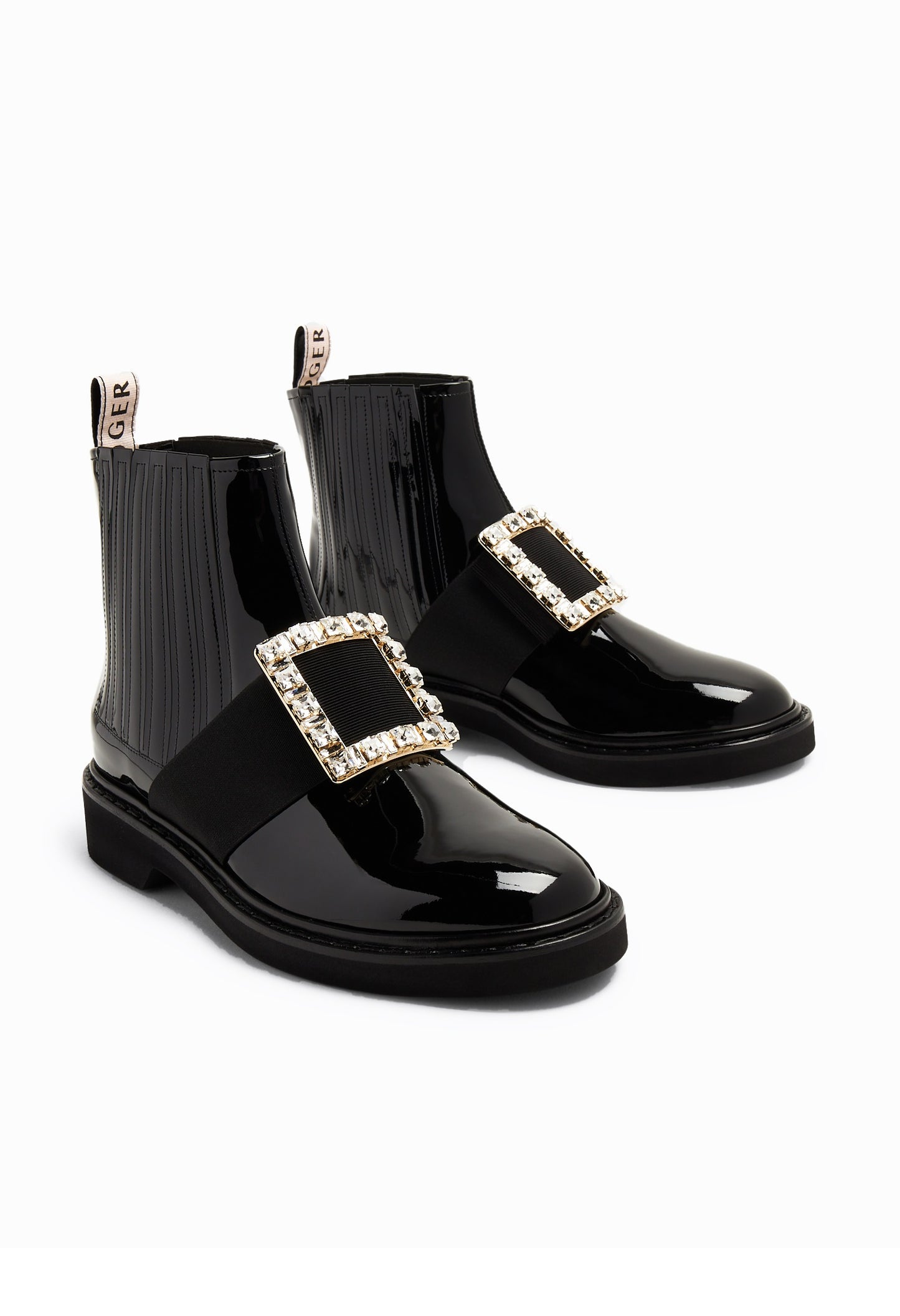 Women's Early Fall Ankle Length Boots with Diamond Decoration