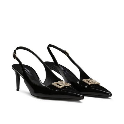 Women's 60mm/90mm logo-plaque slingback pumps