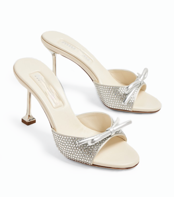 Women's Crystal Satin Sandals