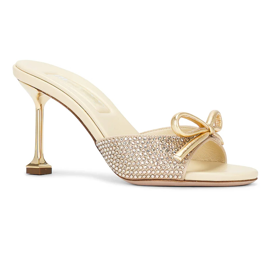 Women's Crystal Satin Sandals