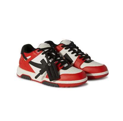 Signature Arrows Motif Men's Out of Office Lace-up Panelled Design Sneakers Red/White/Black