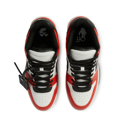 Signature Arrows Motif Men's Out of Office Lace-up Panelled Design Sneakers Red/White/Black