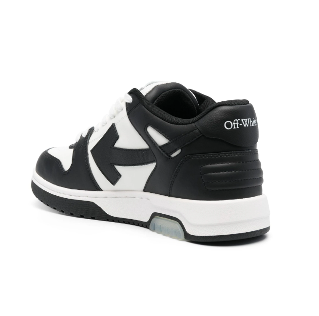 Signature Arrows Motif Men's Out of Office Lace-up Panelled Design Sneakers Black/White Light Blue/White