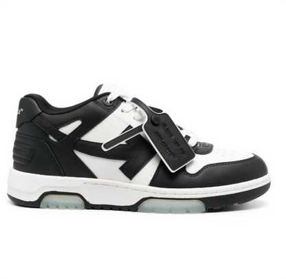 Signature Arrows Motif Men's Out of Office Lace-up Panelled Design Sneakers Black/White Light Blue/White